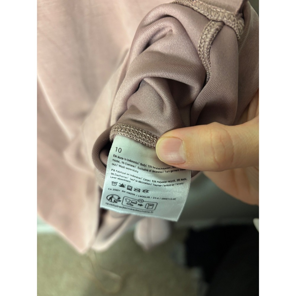 🩵Lululemon Softstreme Perfectly Oversized Cropped Crew Twilight Rose Size 10 - Picture 2 of 4